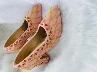 Floral Embroidered Heels: Traditional and Ethnic Art on Feet